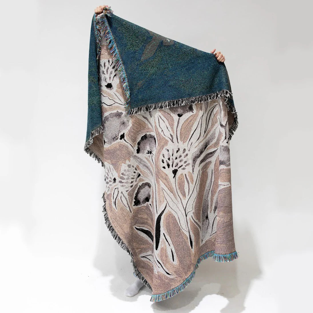 Wishful Pink Recycled Cotton Woven Throw