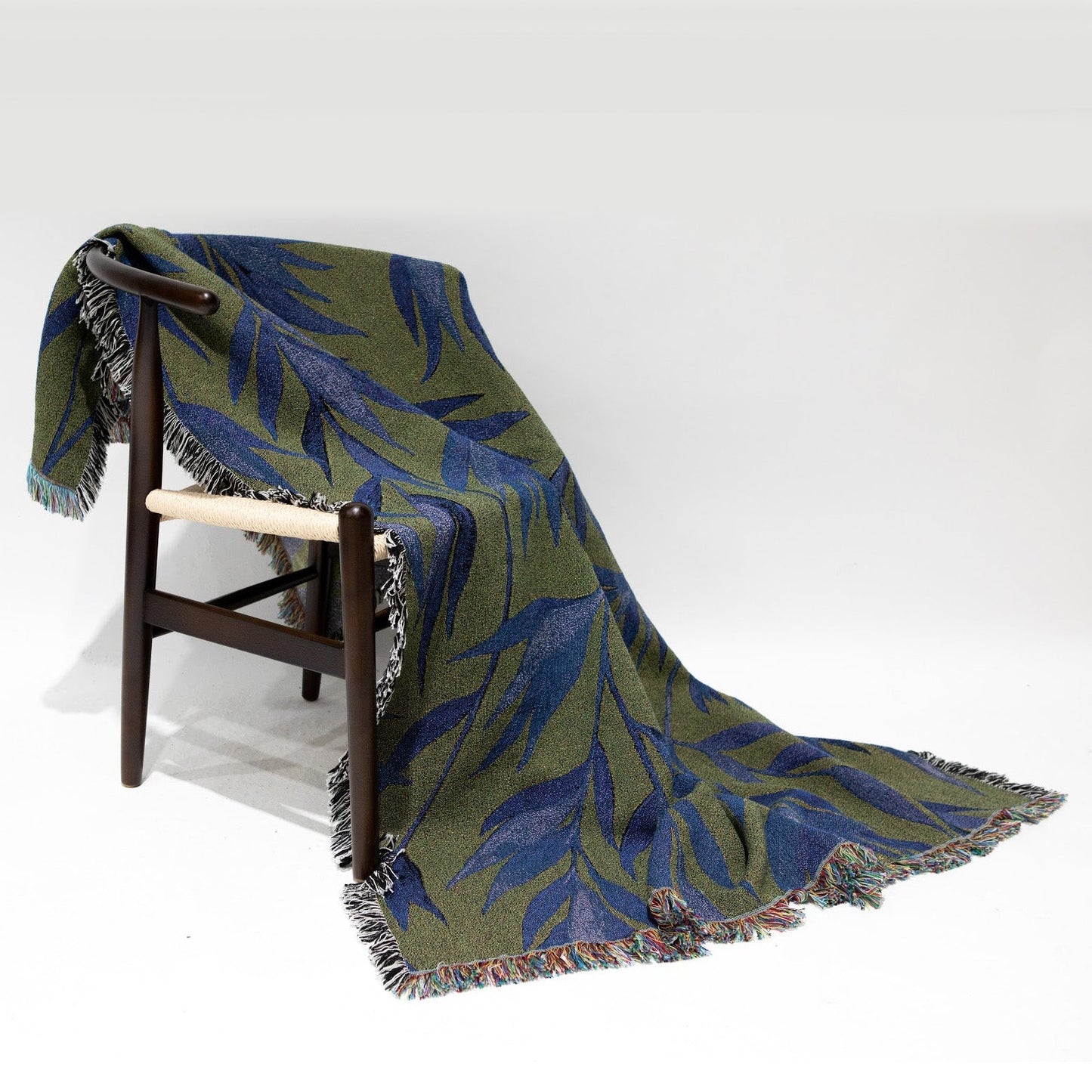 Growth Olive Green - Recycled Cotton Woven Throw