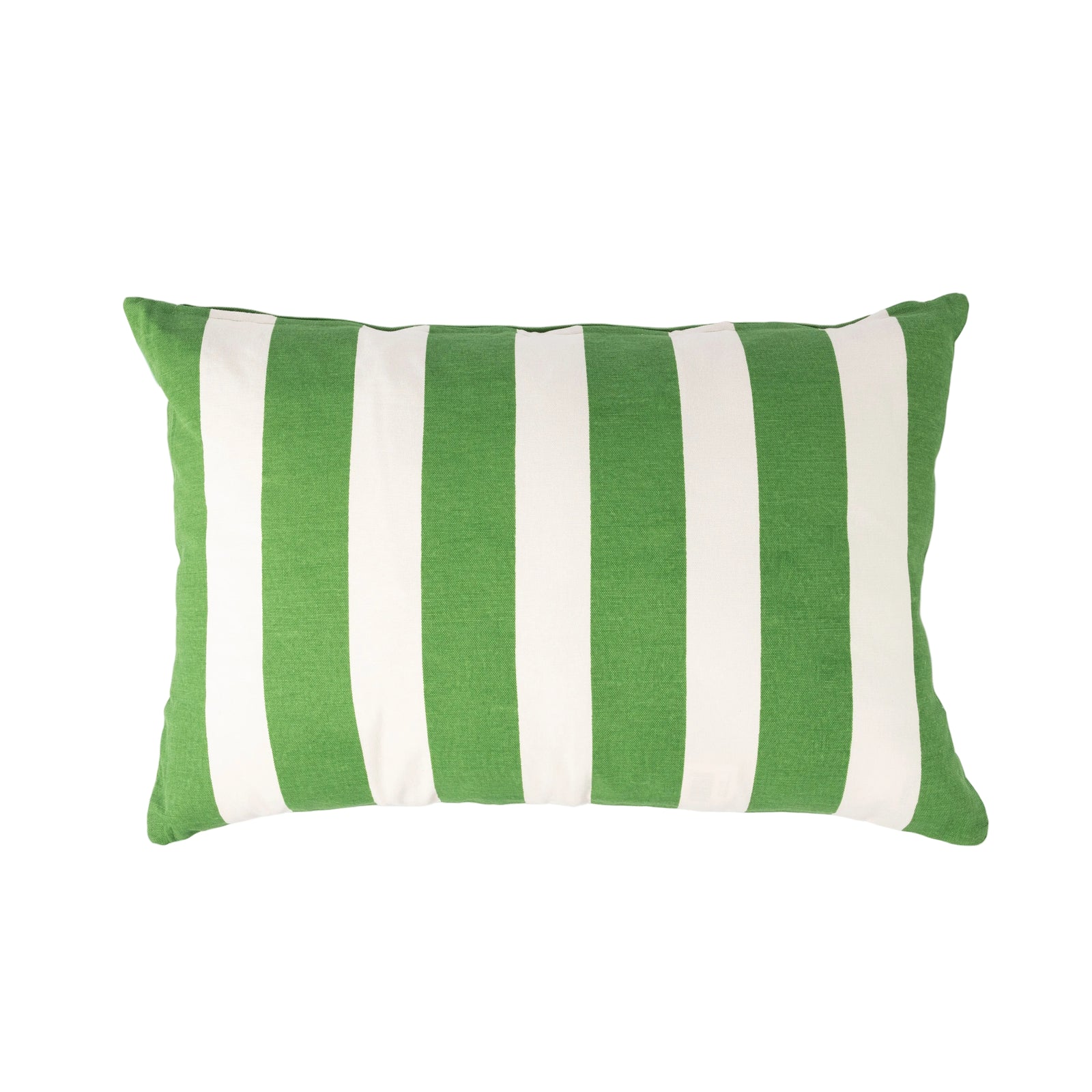 Capri Stripe and Plain Green Cushion