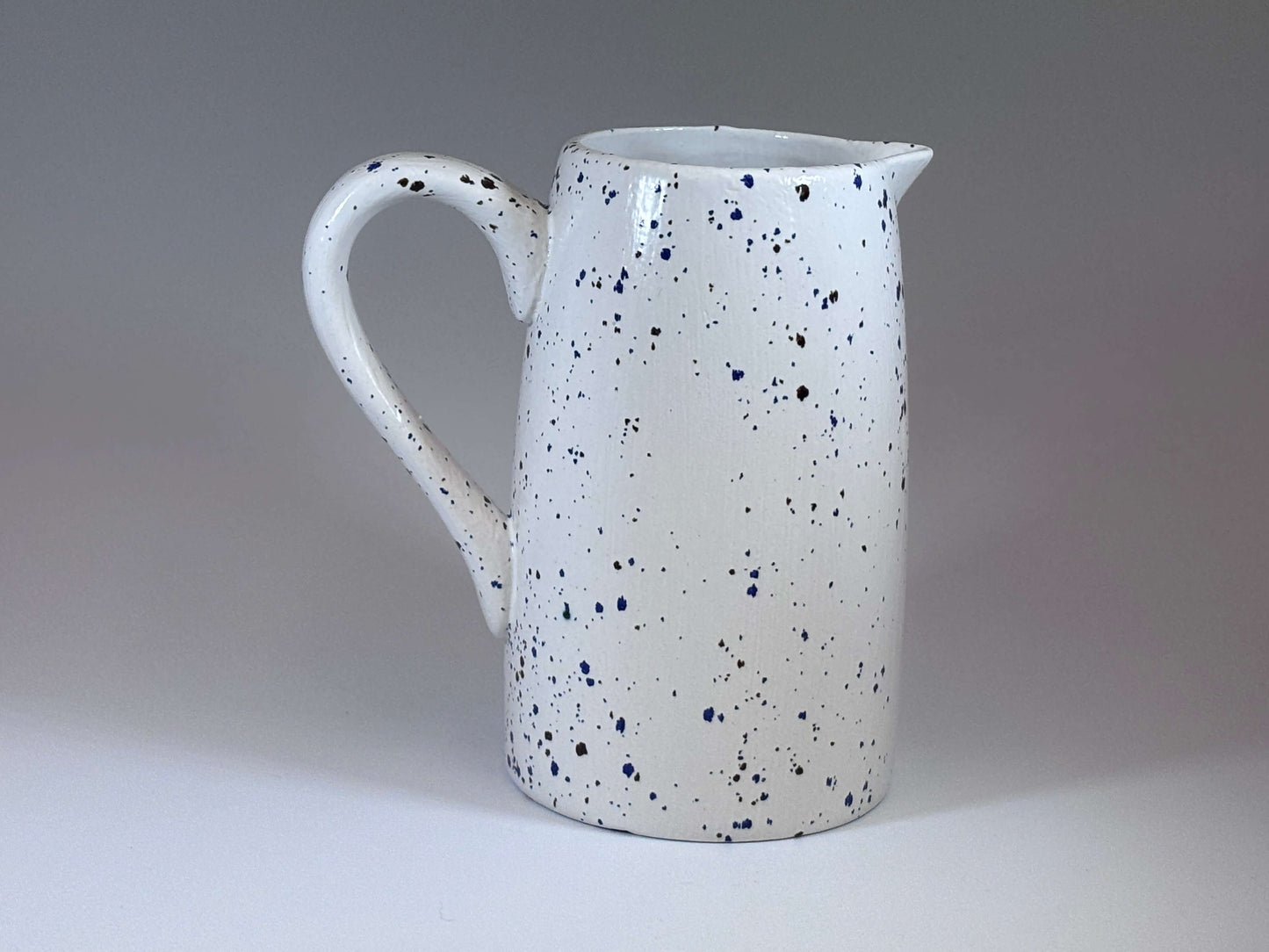 Milk Jug Speckled Blue Glaze