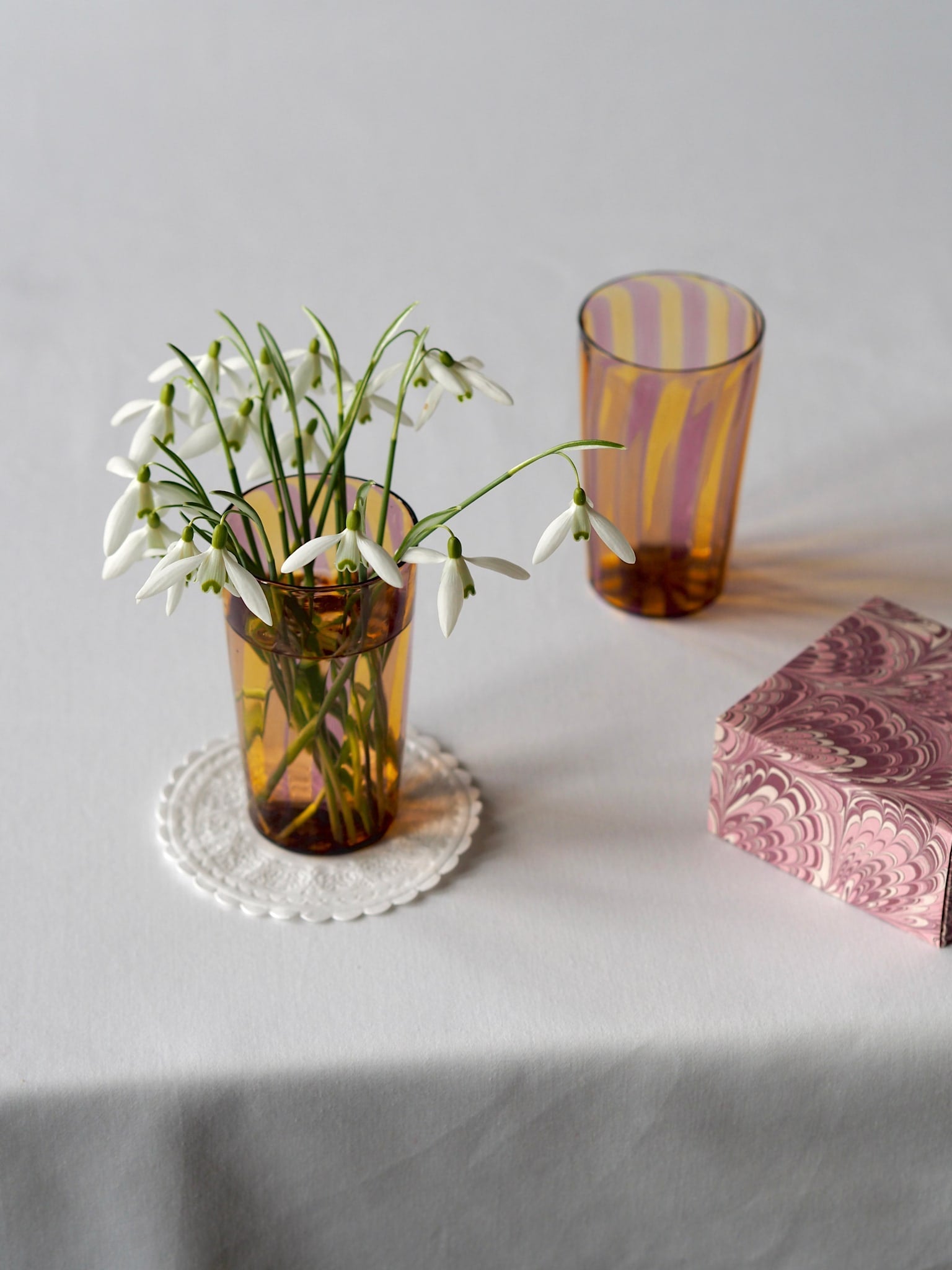 Augusta Glass Mustard Amethyst