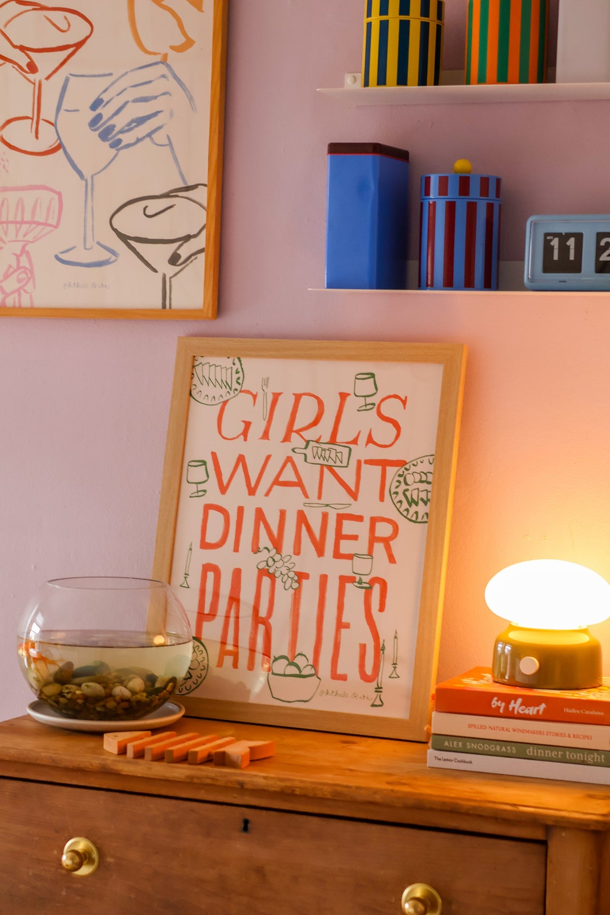 Girls Want Dinner Parties Art Print