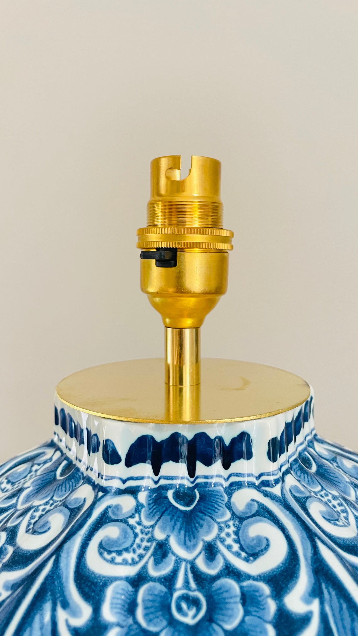 Antique Delft Lamp