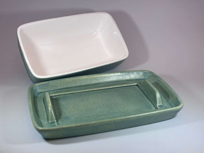 stoneware cornish copper butter dish