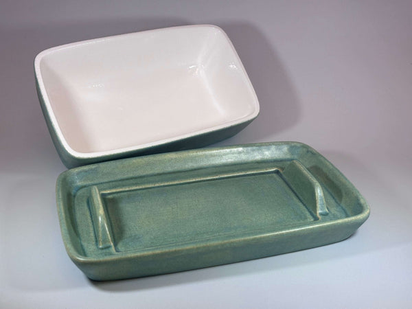 stoneware cornish copper butter dish
