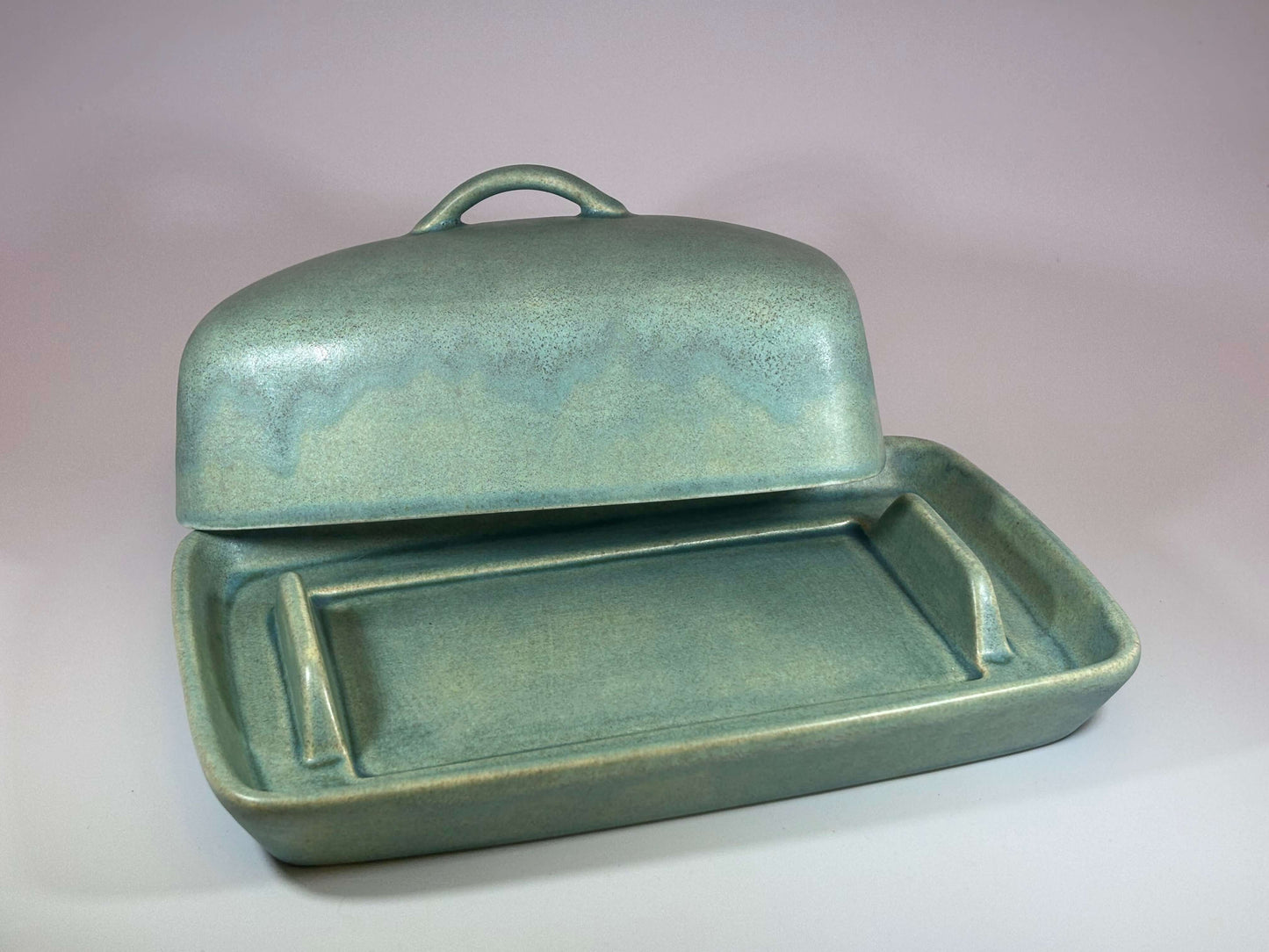 stoneware cornish copper butter dish