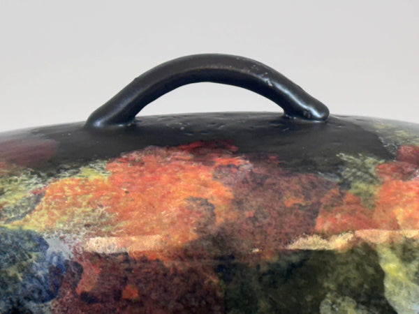 detail abstract stoneware butter dish