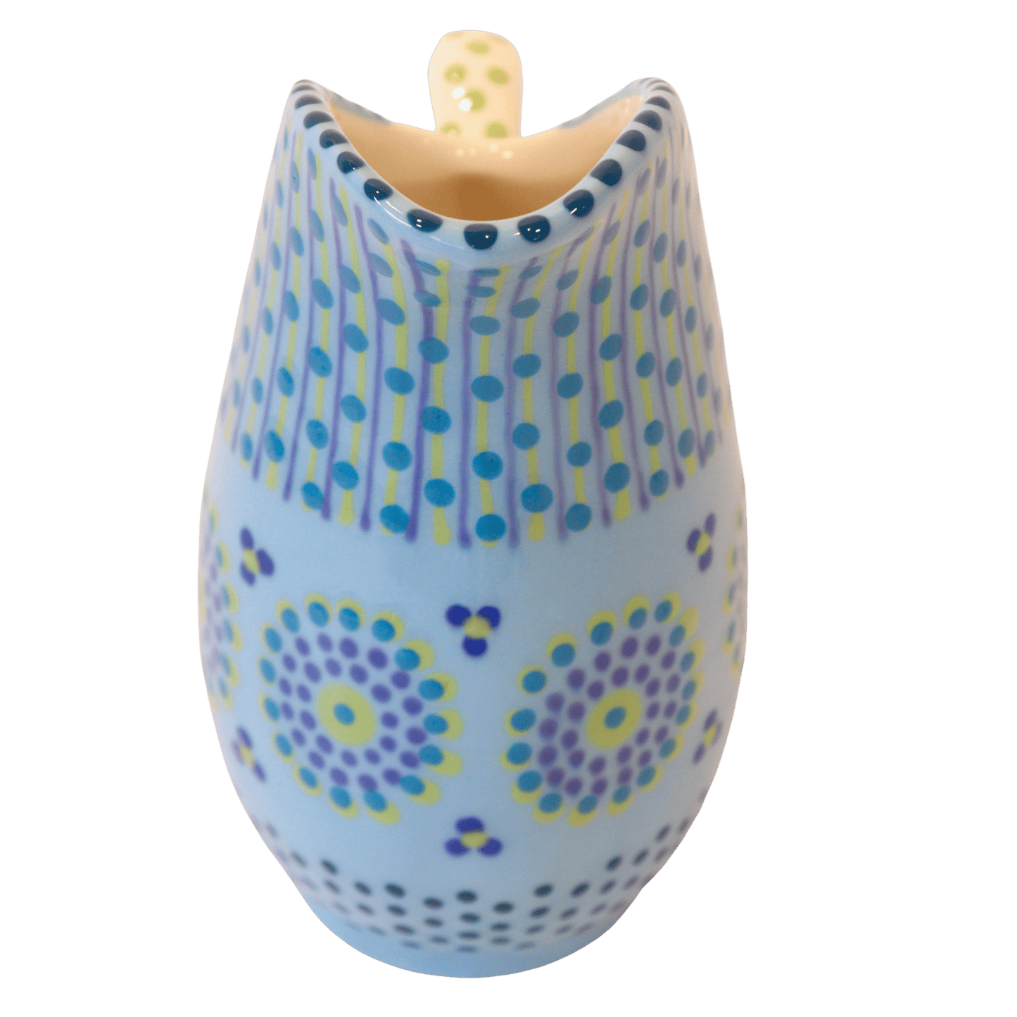 Plump Jug - Pale Blue with Spots