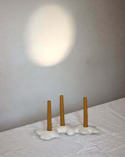 Pansies - Triple Candle Holder