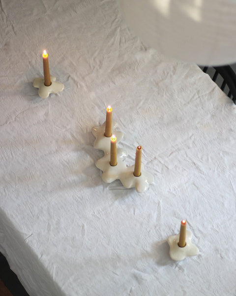 Pansies - Single Candle Holder