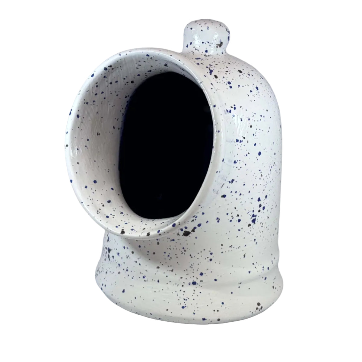 Salt Pig Speckled Blue and White Glaze