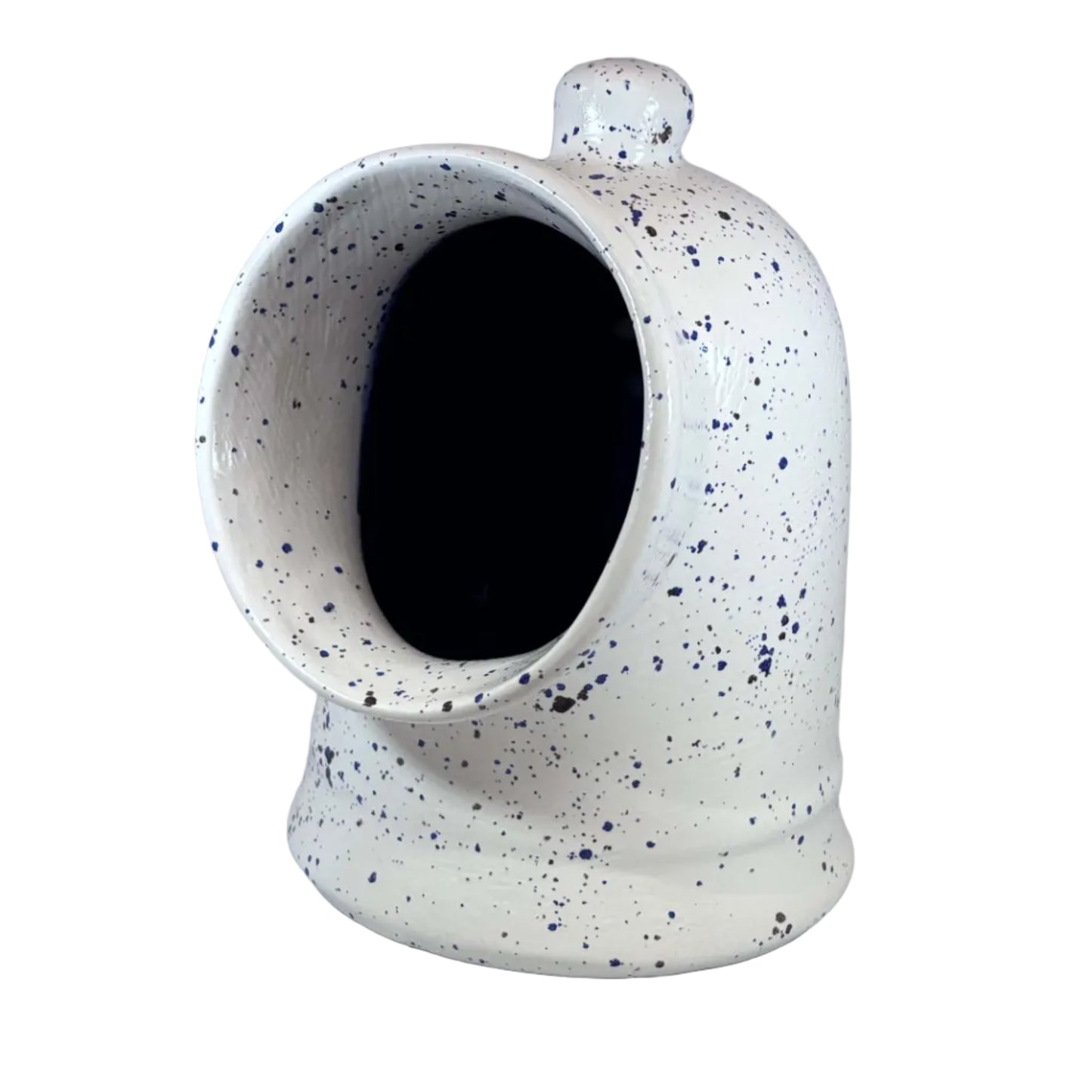 Salt Pig Speckled Blue and White Glaze