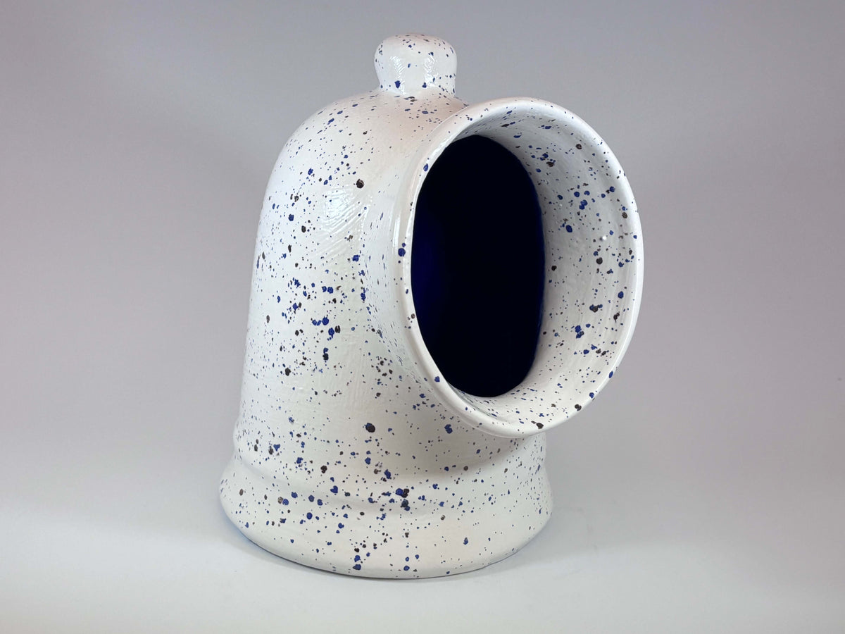 Salt Pig Speckled Blue and White Glaze