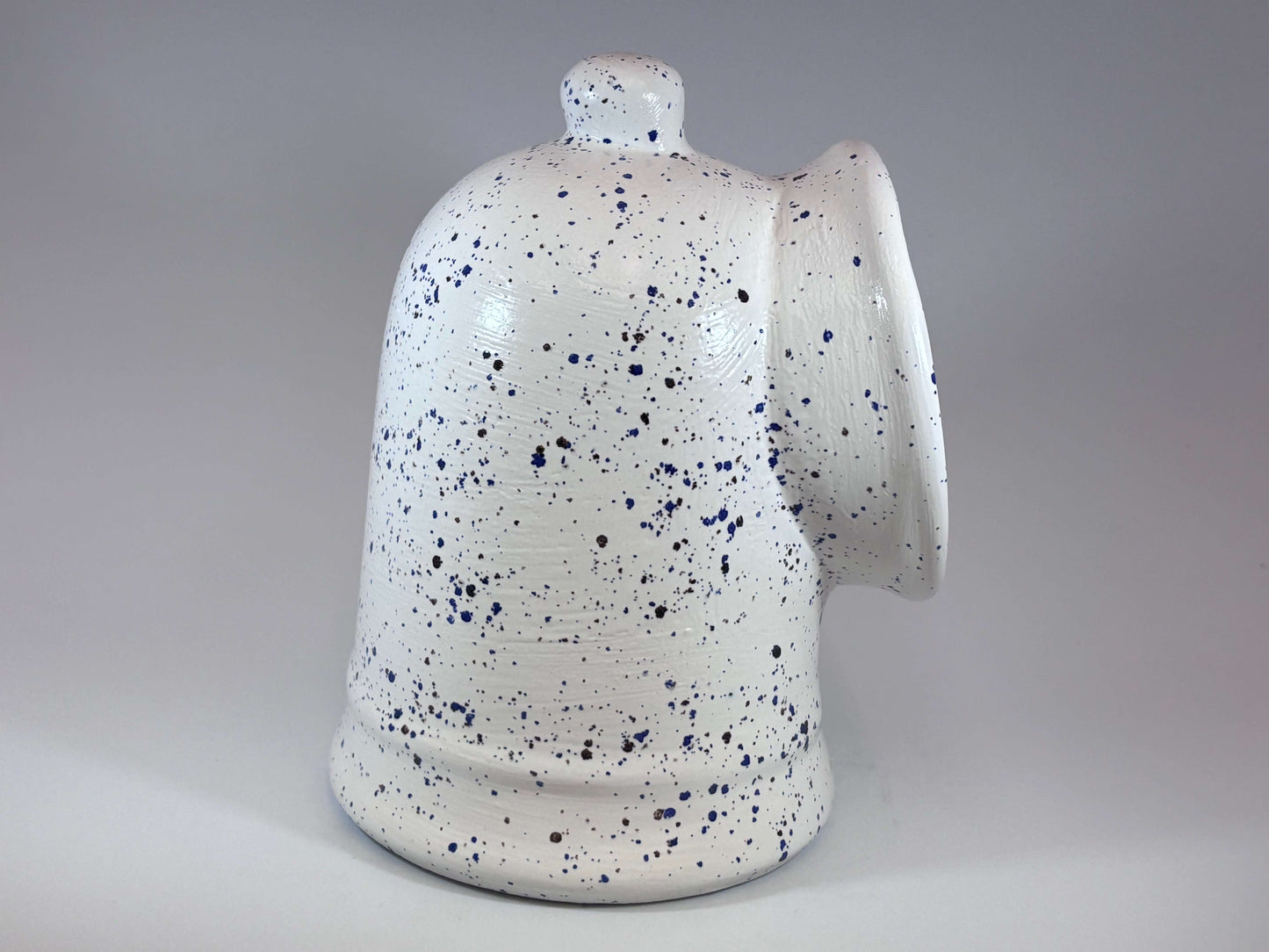 Salt Pig Speckled Blue and White Glaze