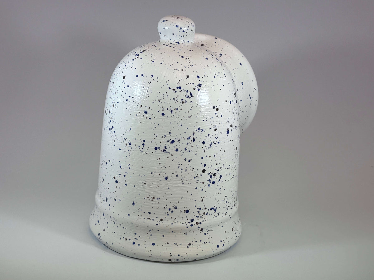 Salt Pig Speckled Blue and White Glaze