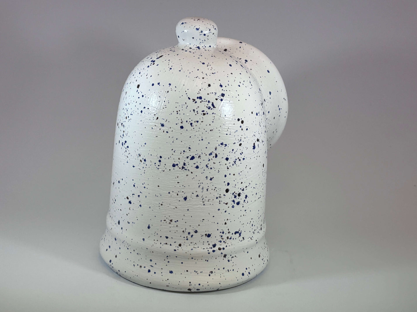 Salt Pig Speckled Blue and White Glaze