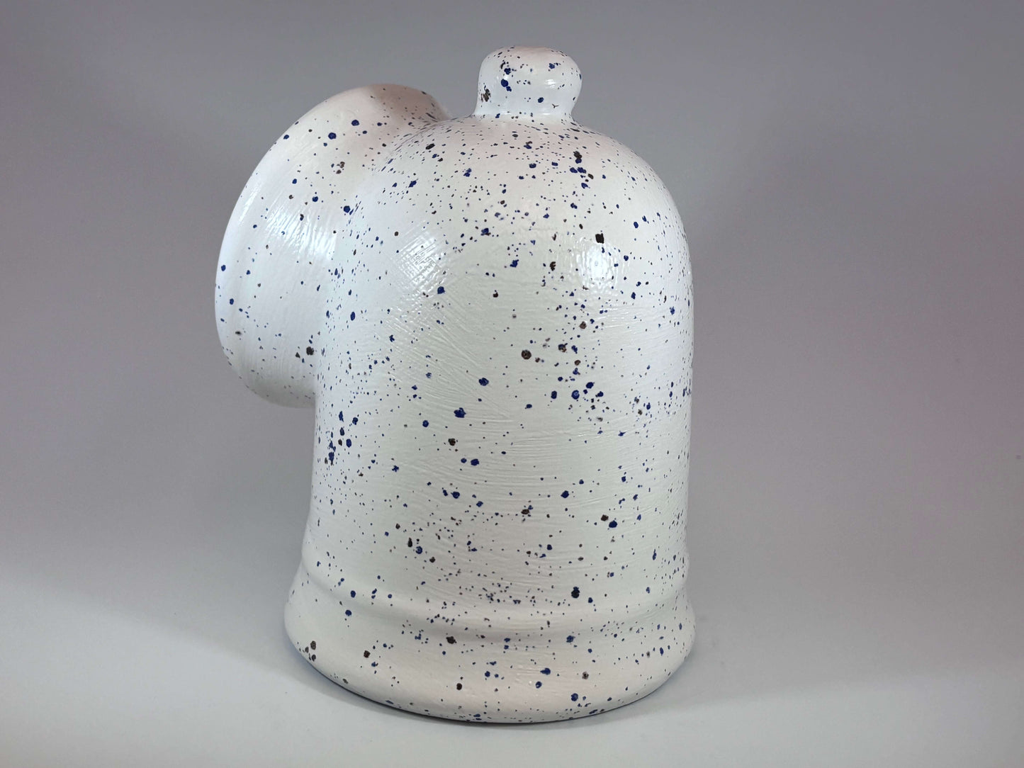 Salt Pig Speckled Blue and White Glaze