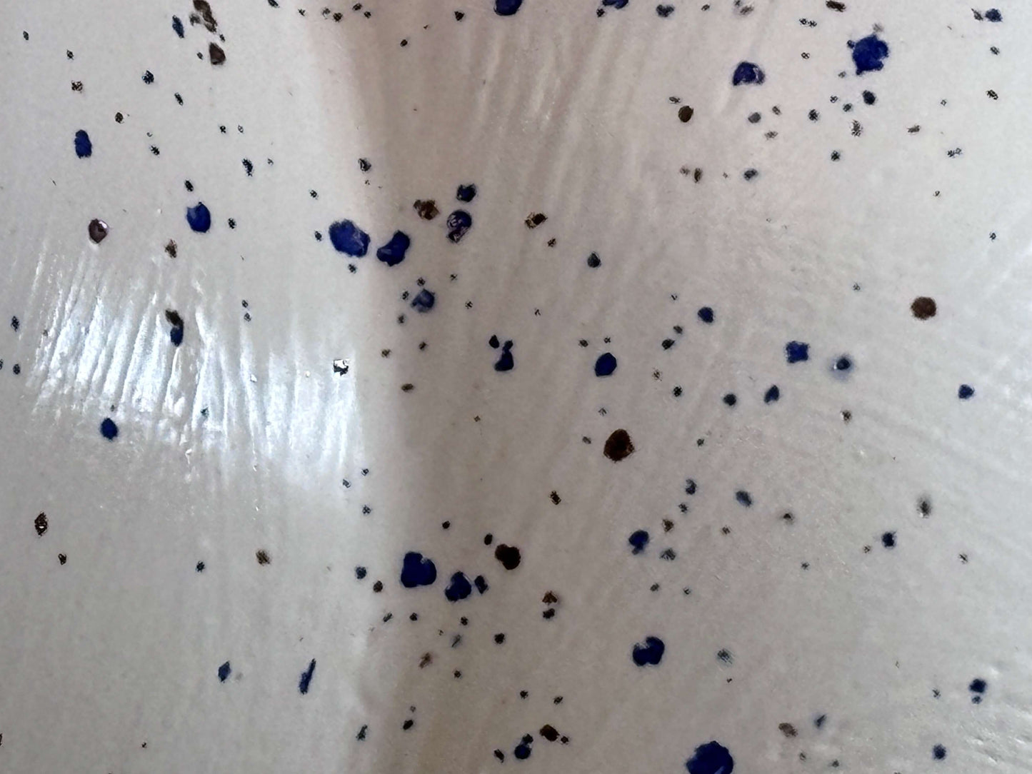 Salt Pig Speckled Blue and White Glaze