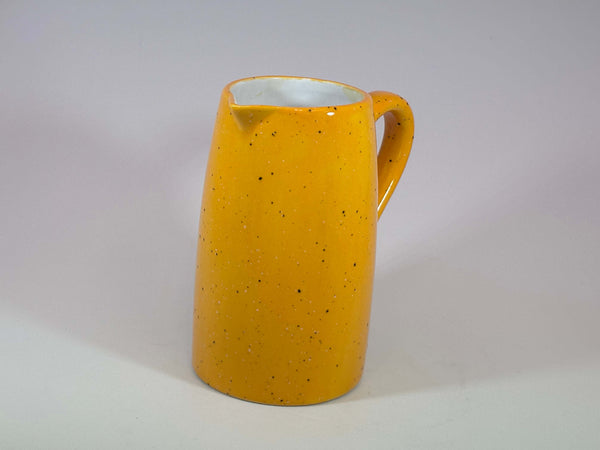 Milk Jug, Creamer, Yellow Speckled Glaze