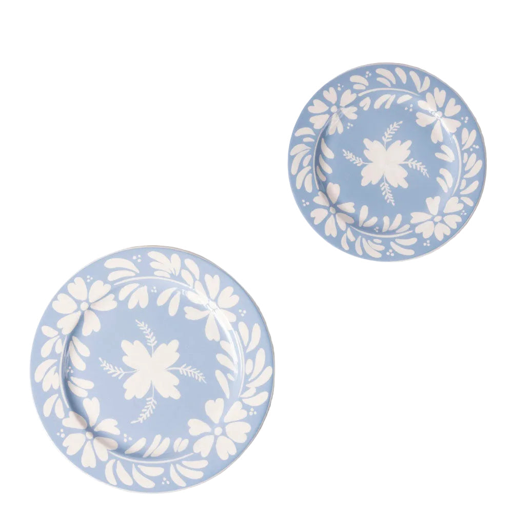 Hand painted White Floral Starter Plate