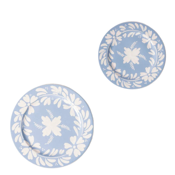 Hand painted White Floral Starter Plate