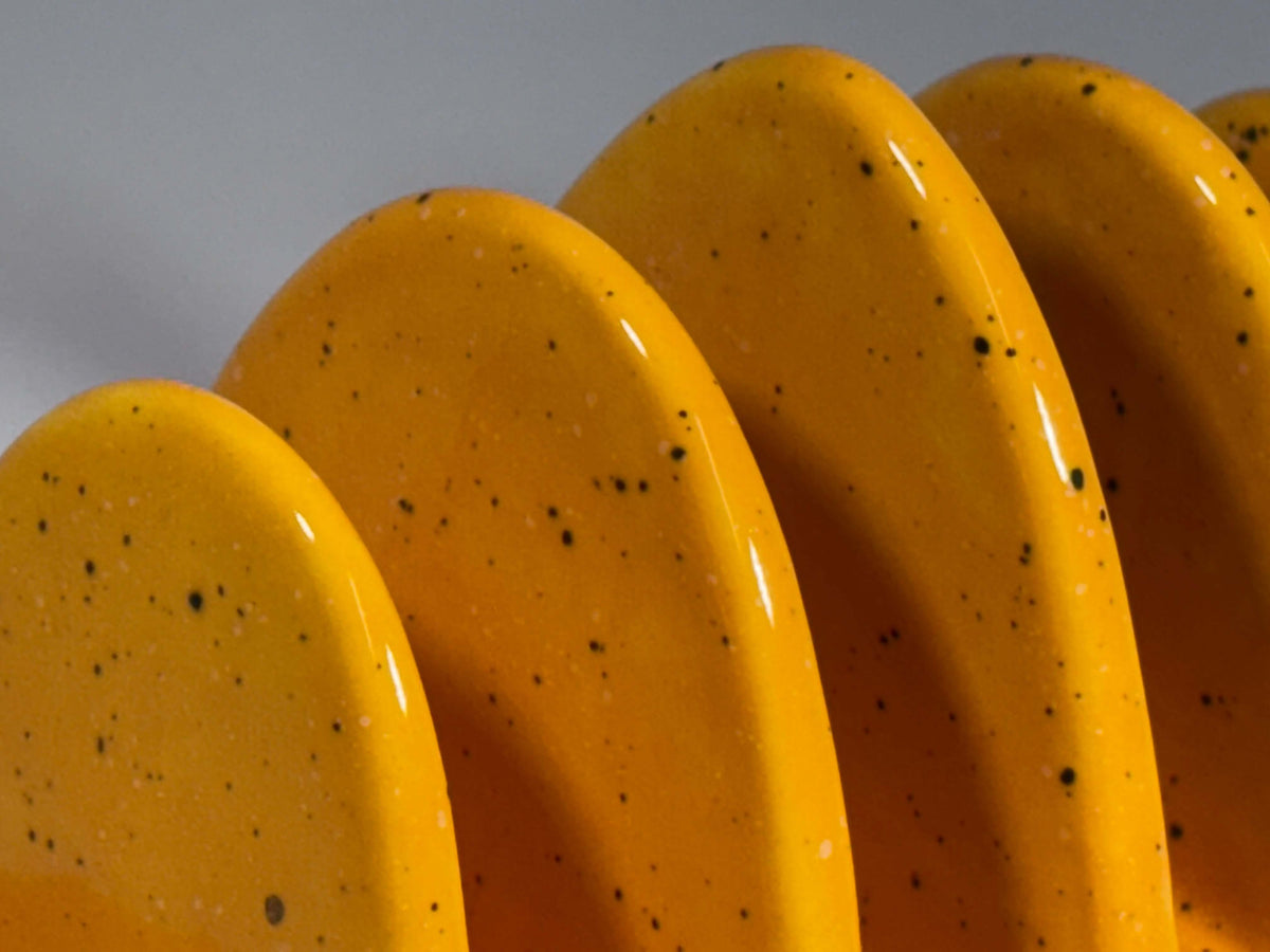 yellow toast rack
