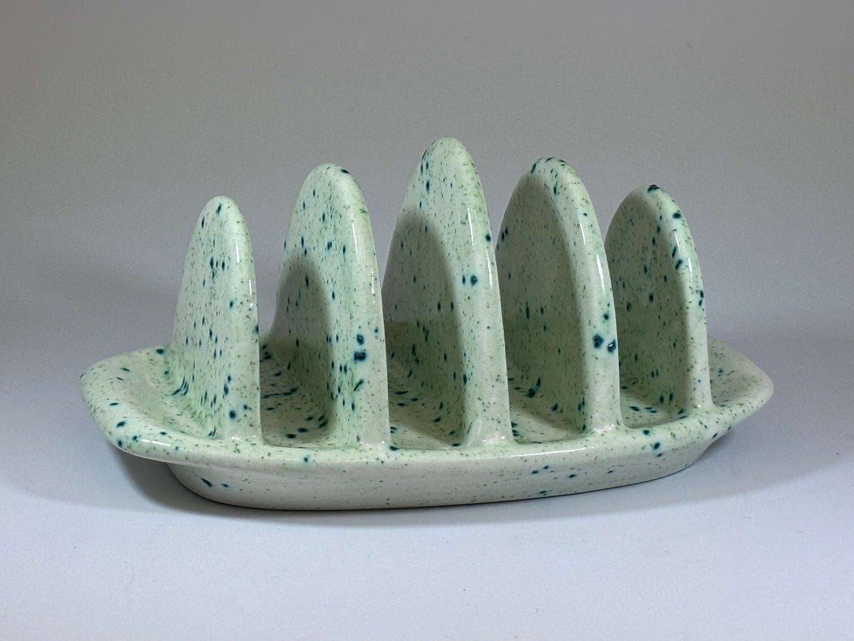 Toast Rack Speckled Green Glaze