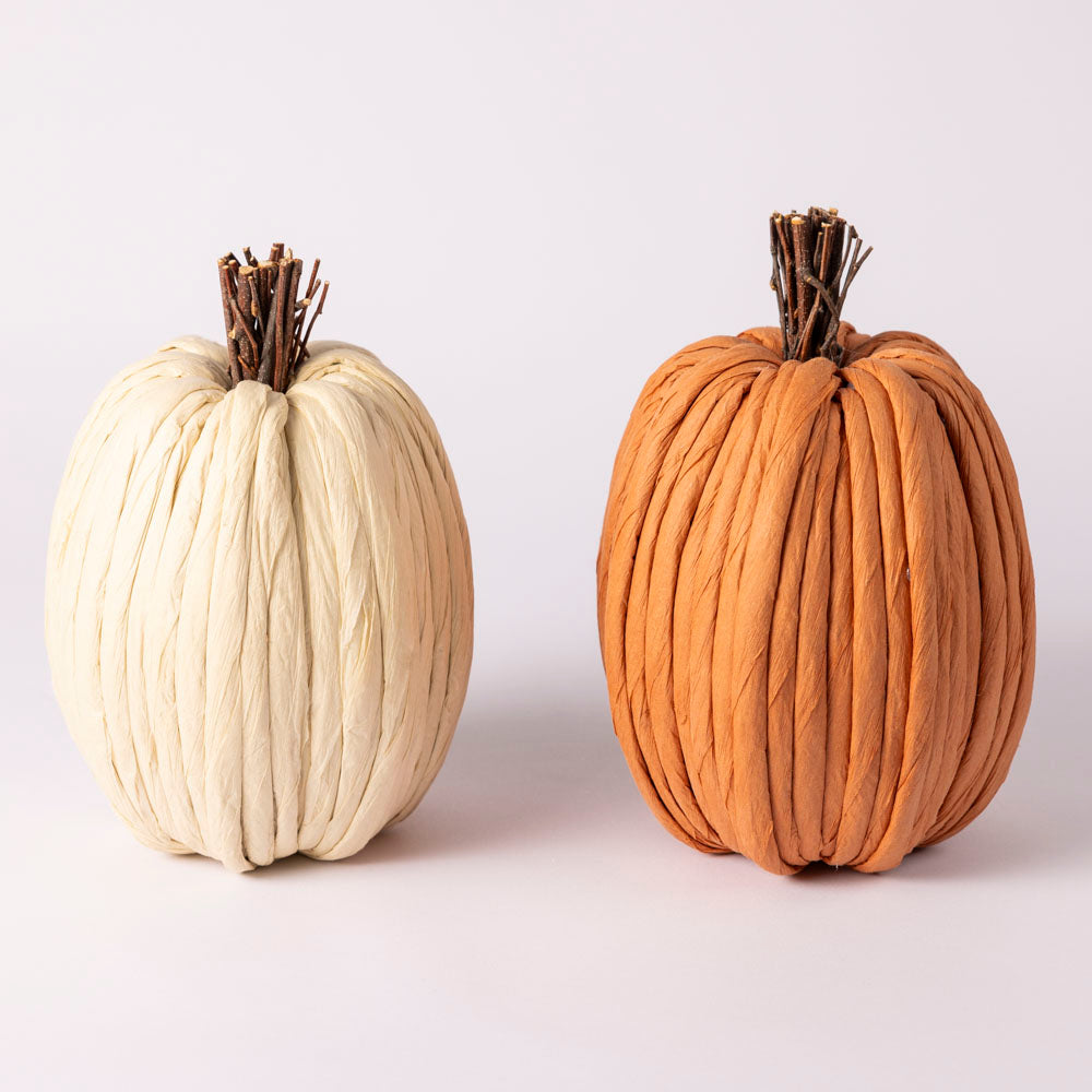 Large pale orange paper pumpkin