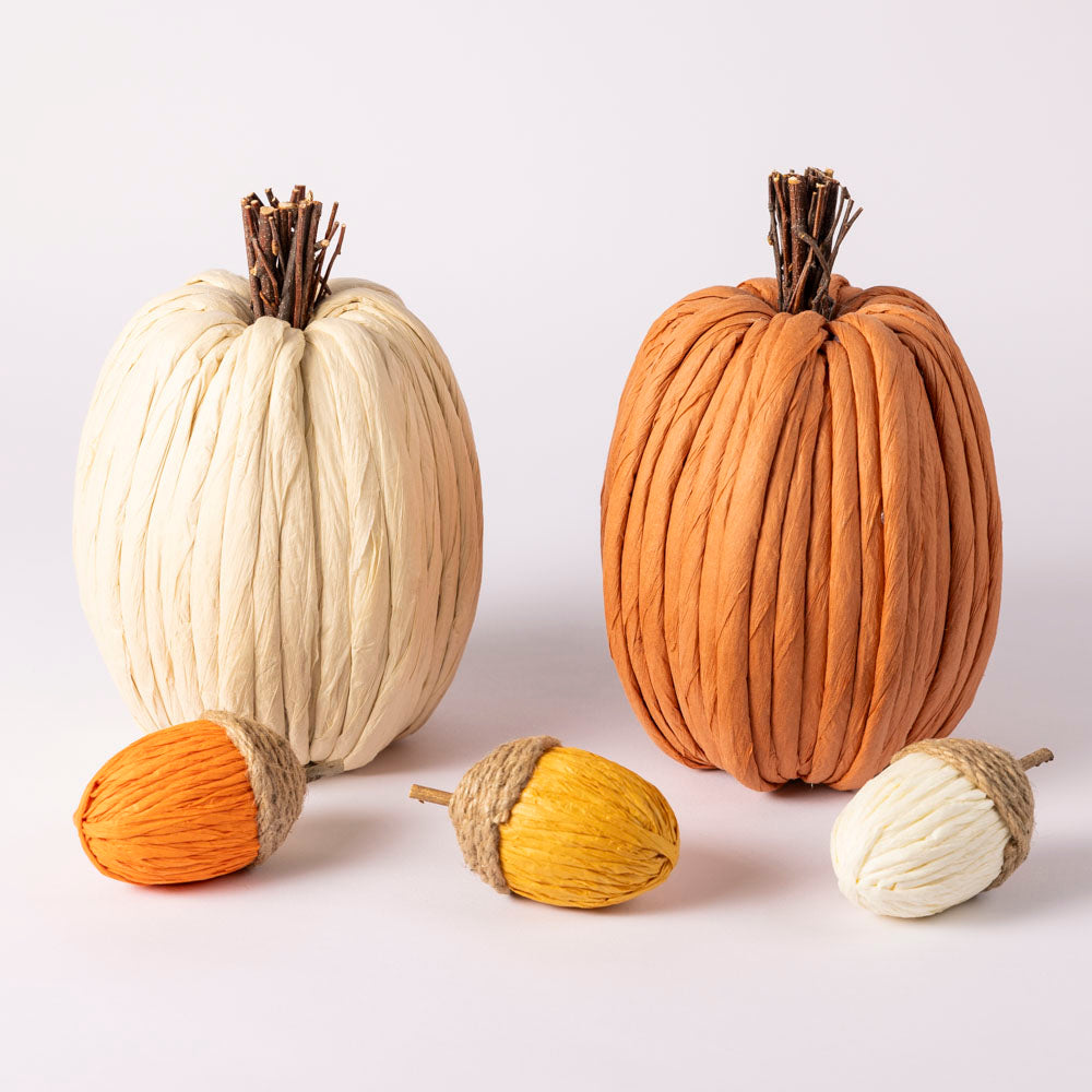 Large pale orange paper pumpkin