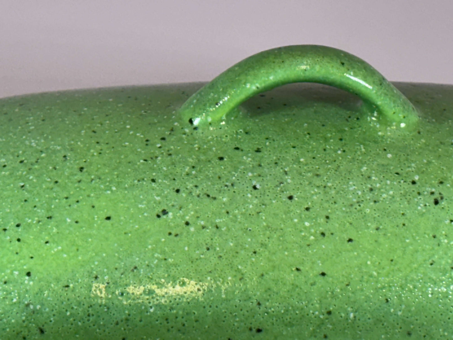 Butter Dish Lime Green Glaze
