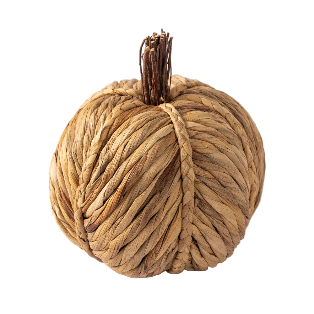 Large plait straw pumpkin