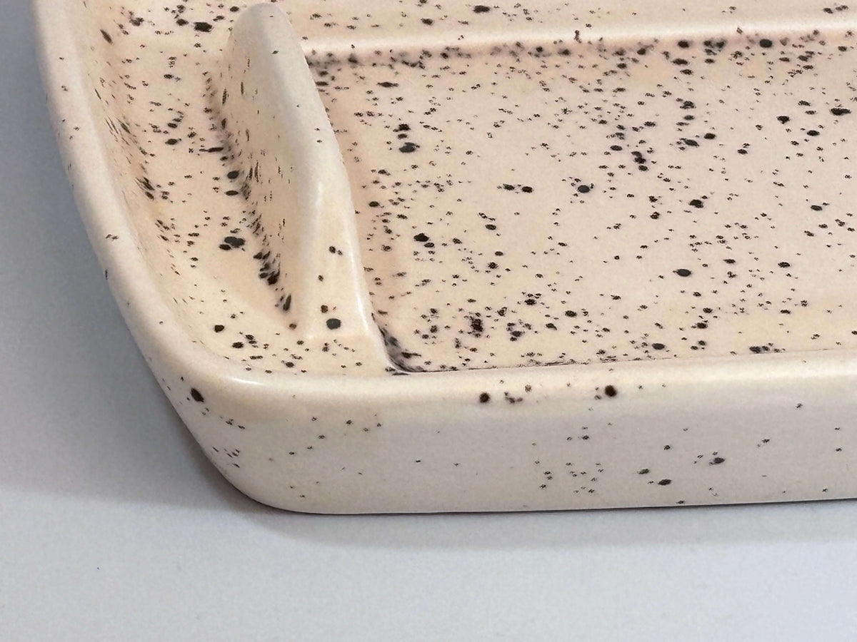 Butter Dish with Speckled Honey Glaze