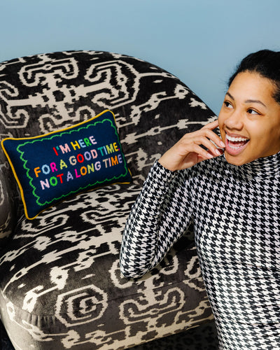 Good Time Needlepoint Pillow - Furbish Studio