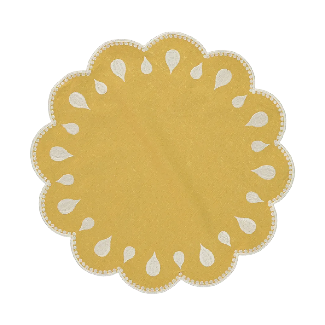 Individual Gotas, Amarelo com Branco