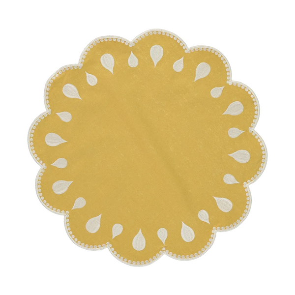 Individual Gotas, Amarelo com Branco