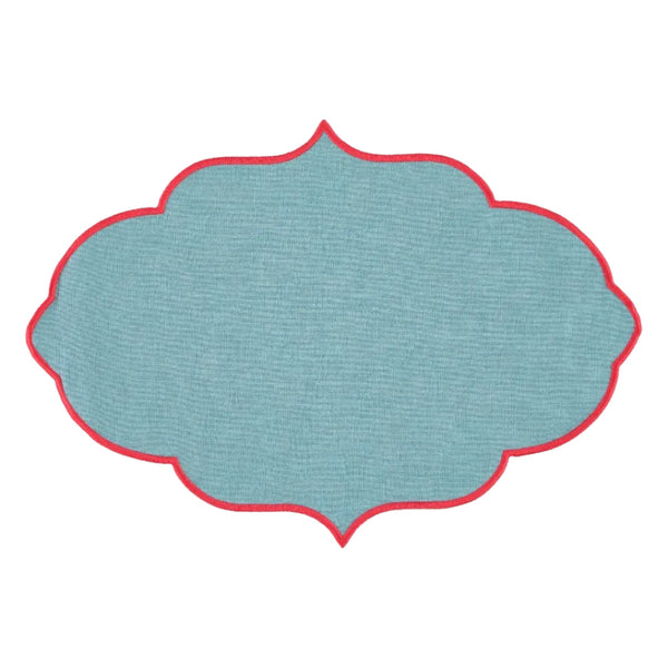Placemat Violeta, Blue with Red