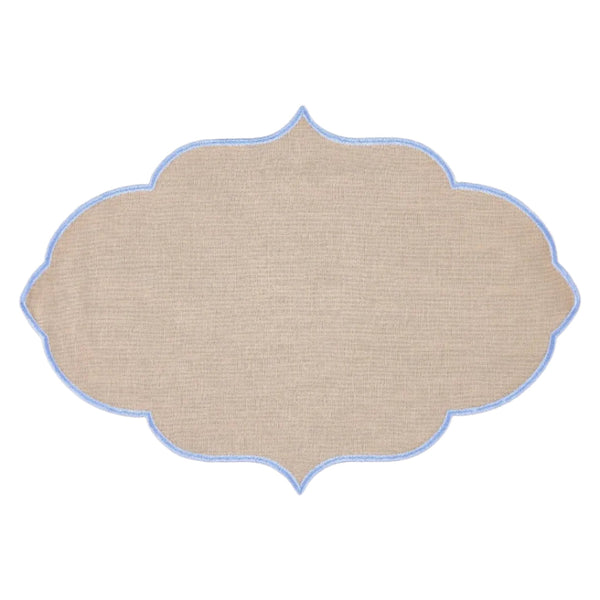 Placemat Violeta, Beige with Blue