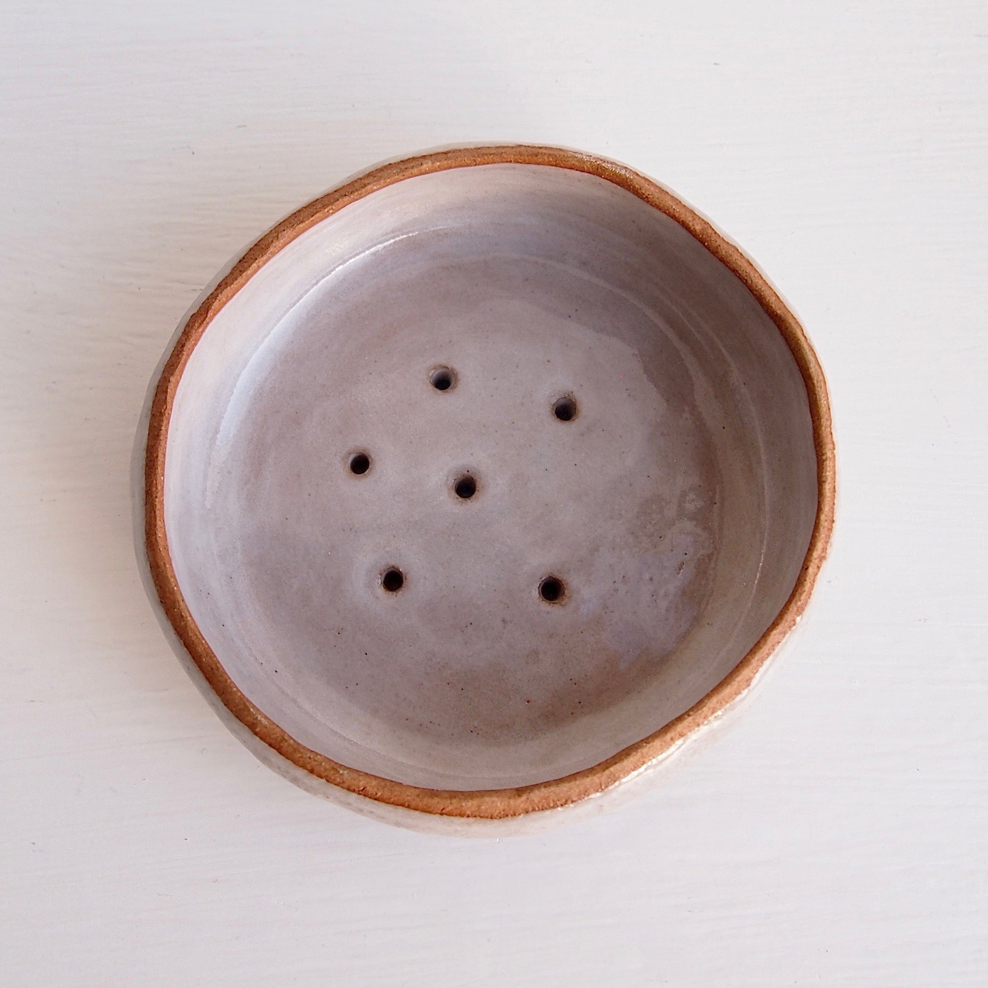 Handmade White Ceramic Soap Dish In Different Finishes