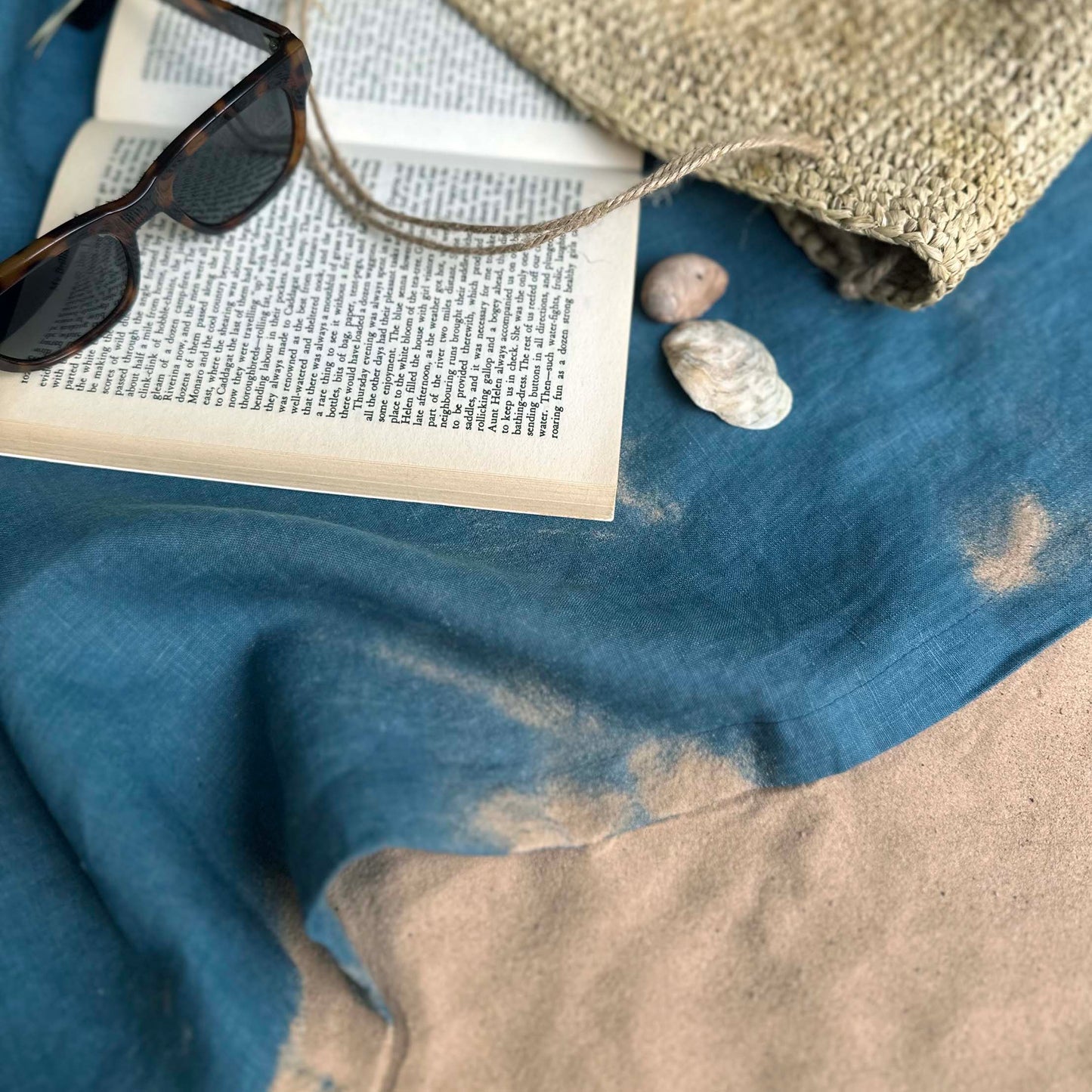 Travel Towel 100% OEKO-TEX® Certified Linen - Islington Blue