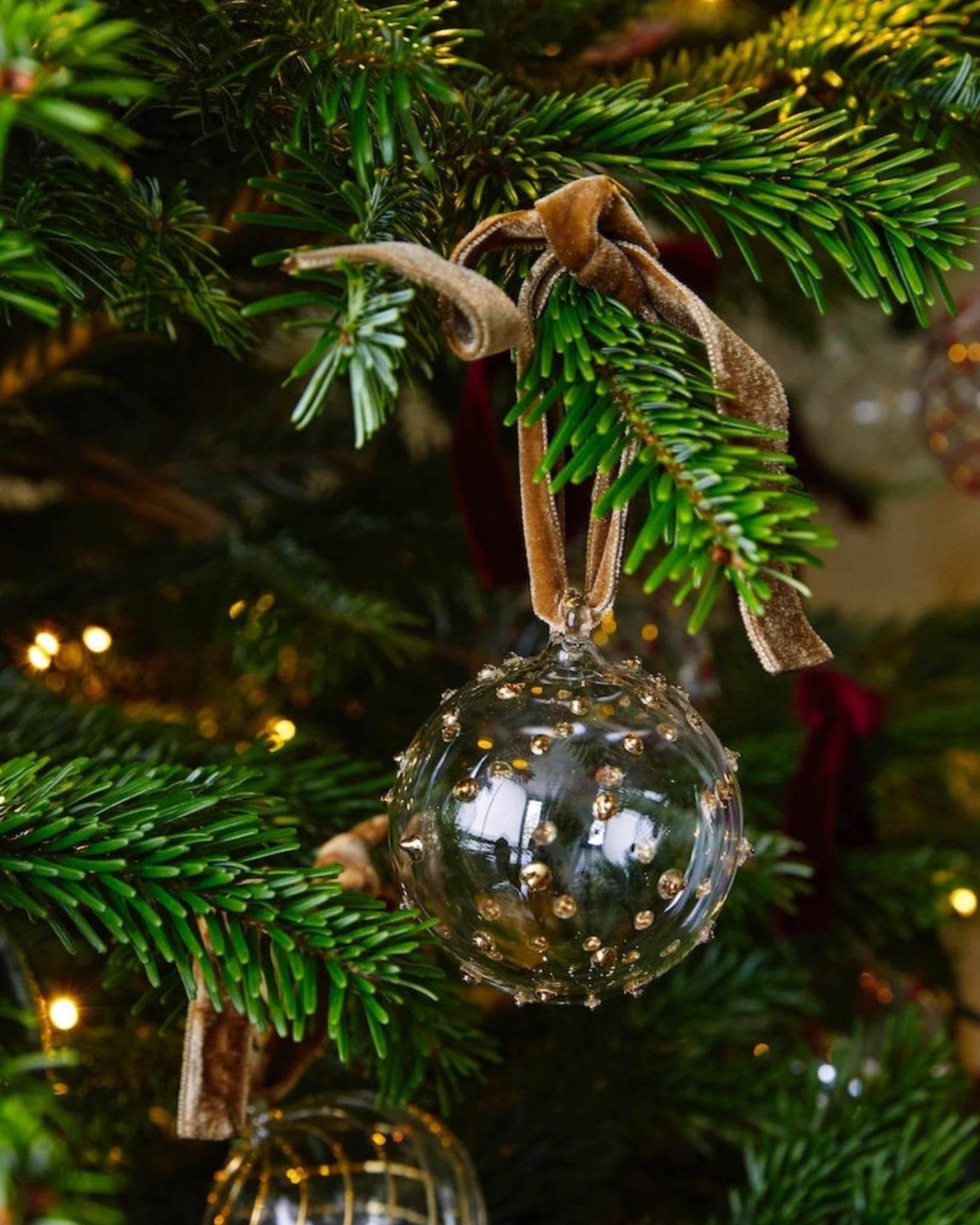 Pom Glass Bauble - Gold