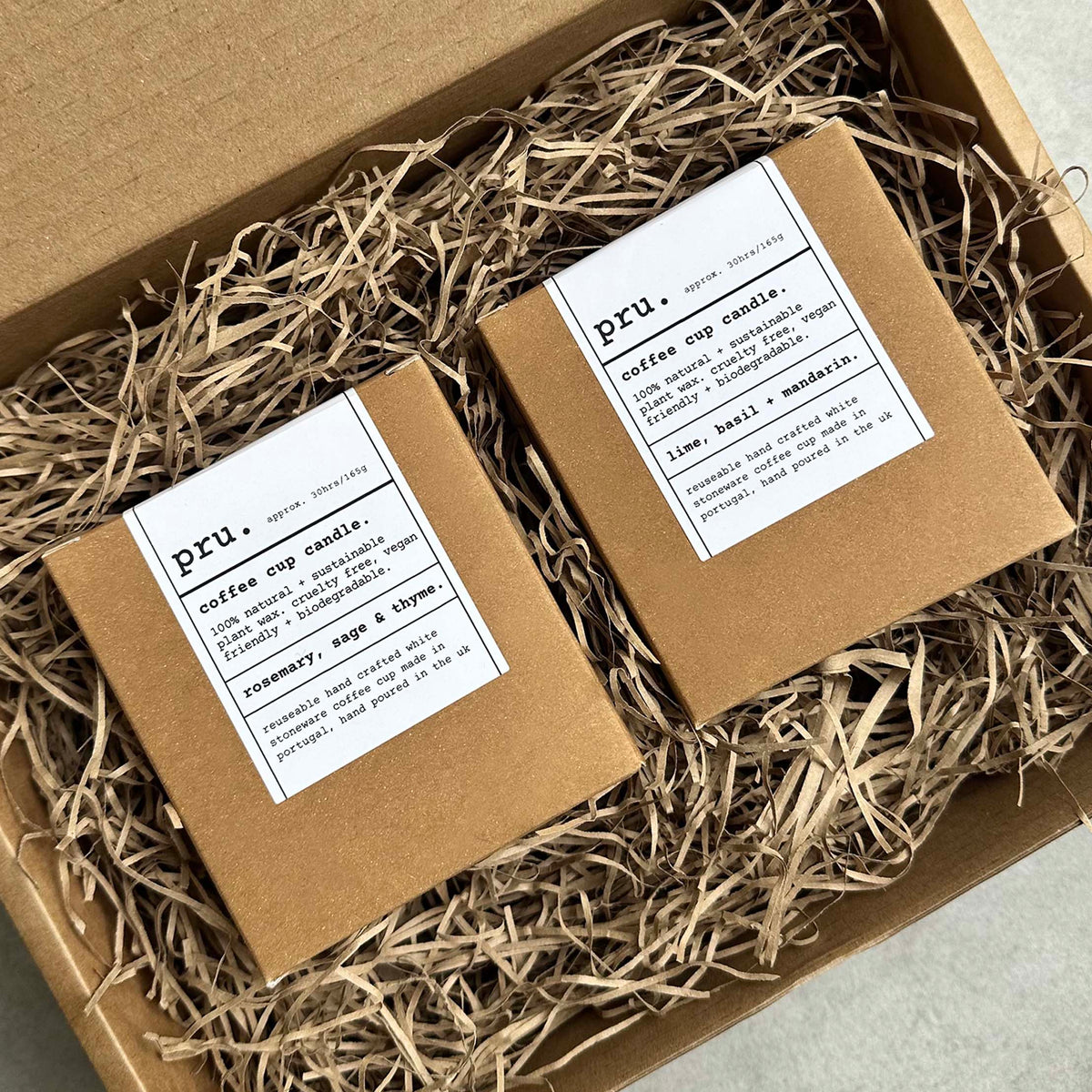 Build Your Own: Ivory Coffee Cup Candle Gift Set
