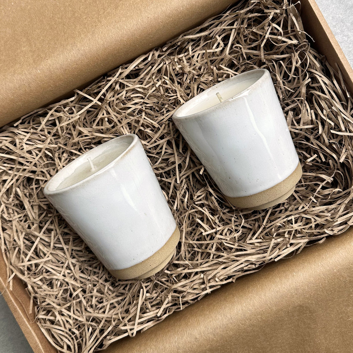 Build Your Own: Ivory Coffee Cup Candle Gift Set