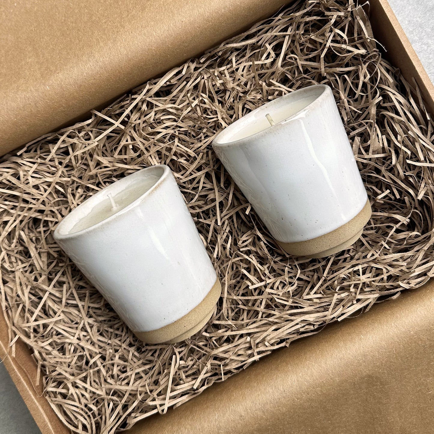 Build Your Own: Ivory Coffee Cup Candle Gift Set