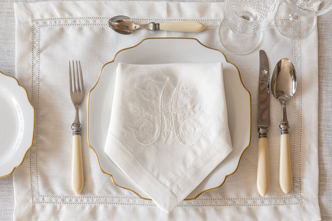 Set of Double Hemstitch Edge Placemats