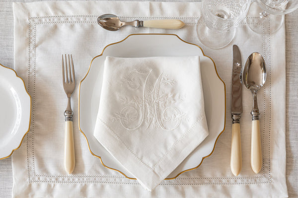 Set of Double Hemstitch Edge Placemats