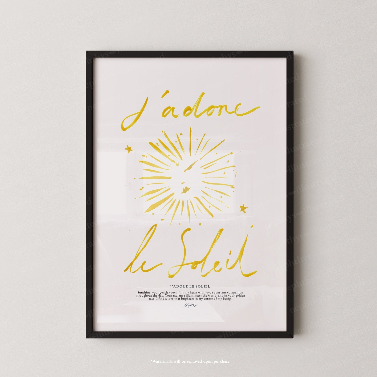 J'adore Le Soleil (Brushstroke Yellow)
