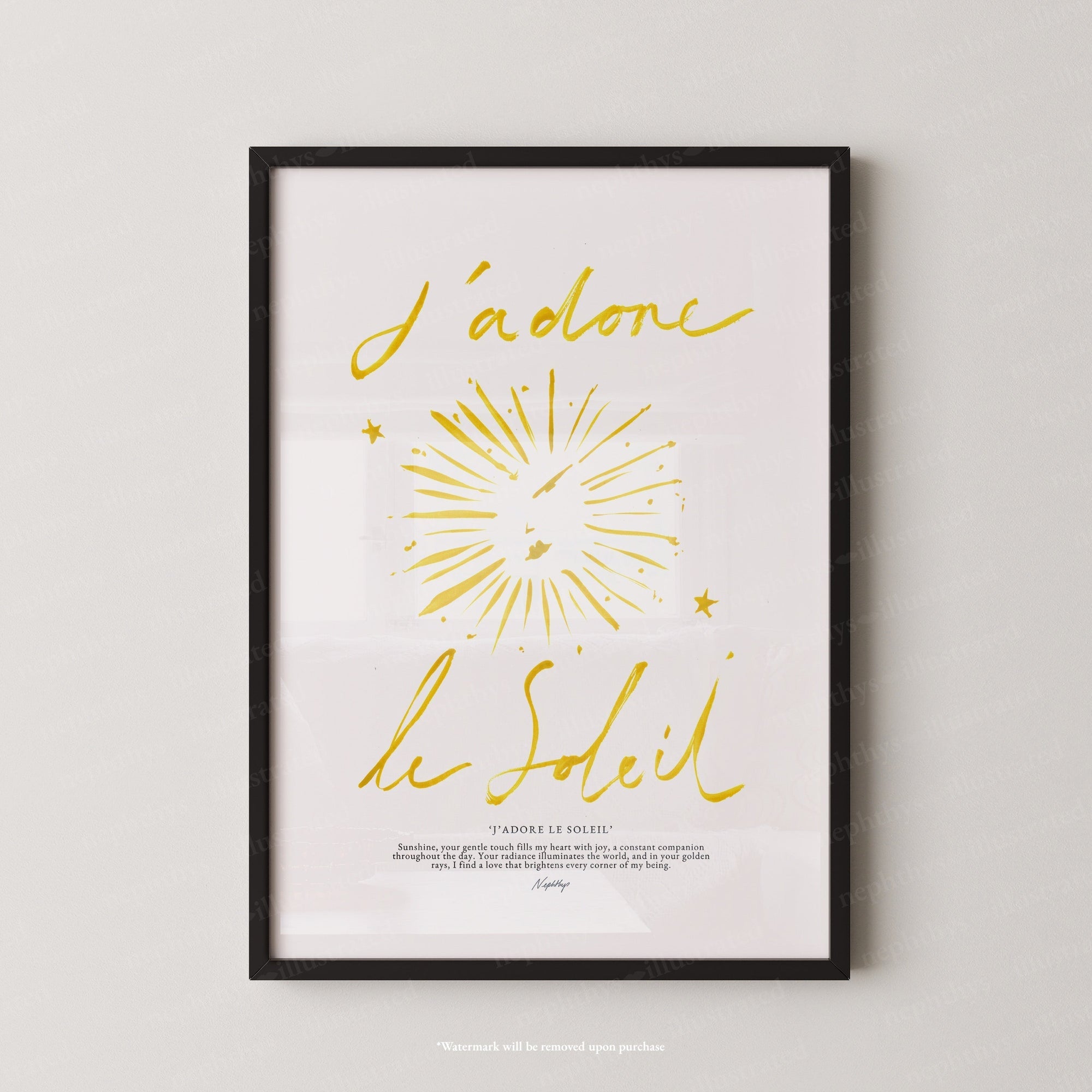 J'adore Le Soleil (Brushstroke Yellow)