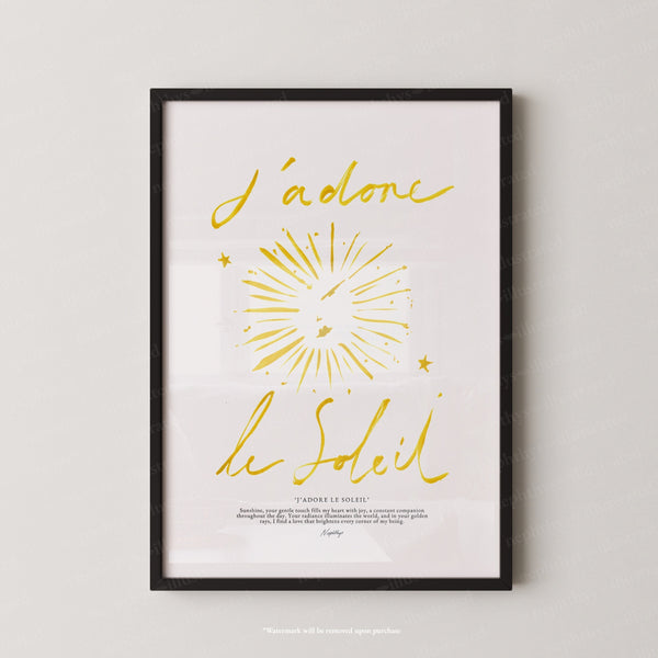 J'adore Le Soleil (Brushstroke Yellow)