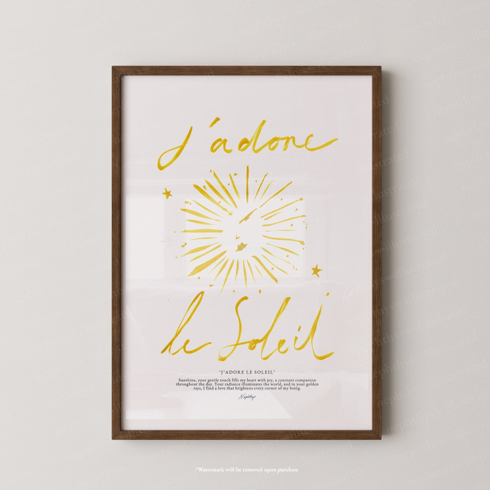 J'adore Le Soleil (Brushstroke Yellow)