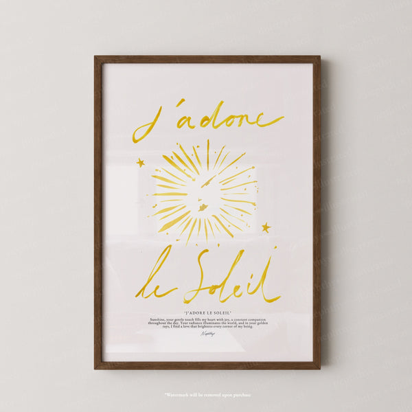 J'adore Le Soleil (Brushstroke Yellow)